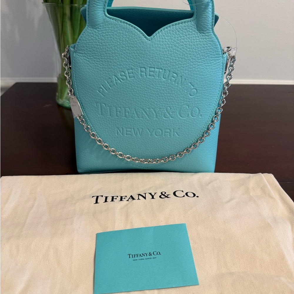 Tiffany & Co. Blue Leather Women's Heart Bag
